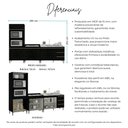 Ver imagem 6 de Cozinha Compacta Modulada 3 Peças com Paneleiro Milão Menu Móveis Preto