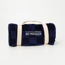 Ver imagem 1 de Manta Quadriculada Preguiça Solteiro 100% Poliéster Fleece Macio Azul Preto Xadrez