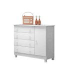 Ver imagem 1 de Cômoda Sapateira 4 Gavetas e 1 Porta Encanto Feliz - ÉdeCasaMóveis                                                                             