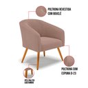 Ver imagem 3 de Poltrona Decorativa Pé Palito Castanho Stella Bouclê Rosê D03 - D'Rossi