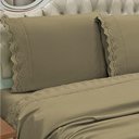 Ver imagem 2 de Jogo de Lençol Queen Lauren 300 Fios 4 Peças - Chocolate