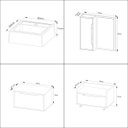 Ver imagem 4 de Kit de Banheiro Modulado Gabinete Pia e Espelheira Mármore Branco