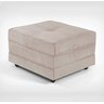 Puff Cama Dobrável 70cm Slim Due Decor - Suede Nude - 1