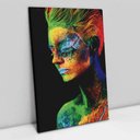 Ver imagem 1 de Quadro Decorativo Mulher Colors em Tela Canvas Tacolado Borda Infinita 80 X 120cm