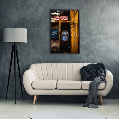 Quadro Decorativo Super Nintendo Decor&quadros Geek018 120x80 Cm Tecido Canvas