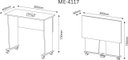 Ver imagem 4 de Mesa para Escritório com Rodizio Me4117 Preta Tecnomobili