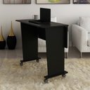 Ver imagem 1 de Mesa para Escritório com Rodizio Me4117 Preta Tecnomobili