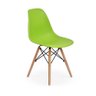Conjunto Mesa de Jantar Laura 100cm Preta com 4 Cadeiras Charles Eames - Verde - 2