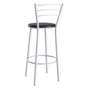 Ver imagem 2 de Kit 2 Banquetas Altas Aço com Assento Estofado Multimóveis Cr50260 Branco/preto