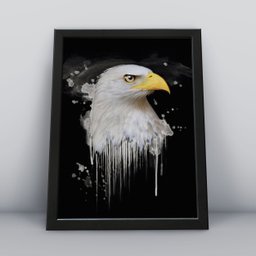 Quadro Decorativo Moldura Preta 30x40cm Águia Modelo 3 - 1