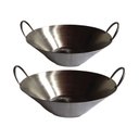 Ver imagem 1 de Kit Fritura Cozinha Profissional Tacho de Aço Inox 45 e 51cm