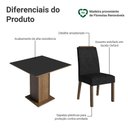 Ver imagem 4 de Conjunto Sala de Jantar Tampo de Madeira 4 Cadeiras Rustic/preto/oxford Aspen Madesa