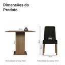 Ver imagem 3 de Conjunto Sala de Jantar Tampo de Madeira 4 Cadeiras Rustic/preto/oxford Aspen Madesa