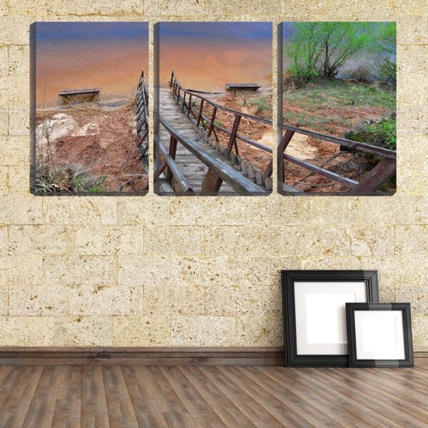 Quadro Decorativo 68x126 passagem de madeira velha - 2
