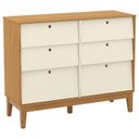 Ver imagem 4 de Berço Americano e Cômoda 6 Gavetas Unique Off White Freijó Eco Wood com Colchão Gazin - Matic