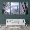 Quadro Decorativo 68x126 neve sobre plantas - 2