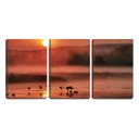 Ver imagem 1 de Quadro Decorativo 68x126 marrecos no lago manhã