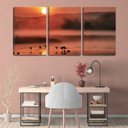 Ver imagem 2 de Quadro Decorativo 68x126 marrecos no lago manhã