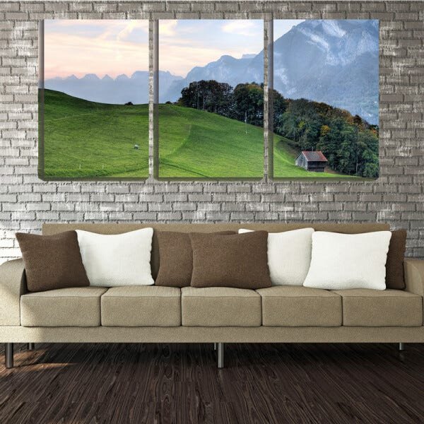 Quadro Decorativo 68x126 casinha no meio do pasto - 2