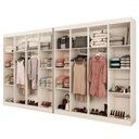 Ver imagem 3 de Closet Casal em L Ele e Ela 4 Metros 16 Prateleiras 4 Cabideiros Branco Fosco - Panorama Móveis