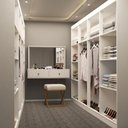 Ver imagem 4 de Closet Casal em L Ele e Ela 4 Metros 16 Prateleiras 4 Cabideiros Branco Fosco - Panorama Móveis