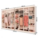 Ver imagem 5 de Closet Casal em L Ele e Ela 4 Metros 16 Prateleiras 4 Cabideiros Branco Fosco - Panorama Móveis