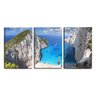 Quadro Decorativo 68x126 paredão de pedras brancas - 1