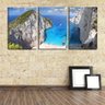 Quadro Decorativo 68x126 paredão de pedras brancas - 2
