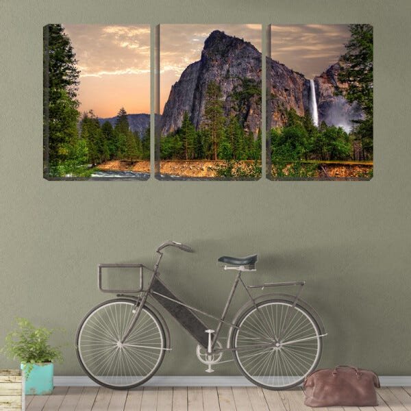 Quadro Decorativo 68x126 paredão de pedras e relva - 2