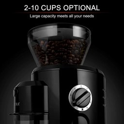 Secura Moedor de Café Elétrico Conical Burr com 18 Ajustes e Capacidade para 10 Xícaras - 7
