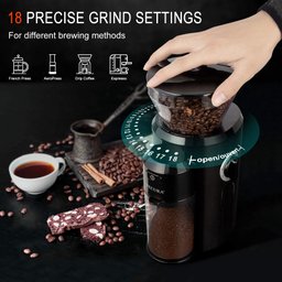 Secura Moedor de Café Elétrico Conical Burr com 18 Ajustes e Capacidade para 10 Xícaras - 2