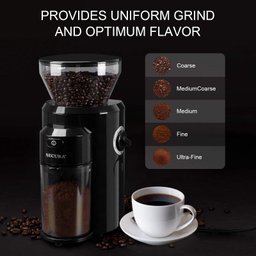 Secura Moedor de Café Elétrico Conical Burr com 18 Ajustes e Capacidade para 10 Xícaras - 4