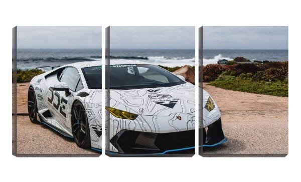 Quadro Decorativo 68x126 carro esportivo estampado - 1