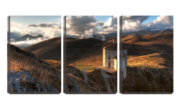 Quadro Decorativo 68x126 mosteiro ao pé da montanha - 1