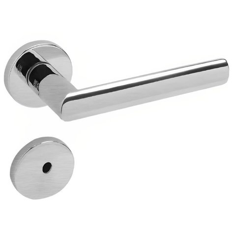 Conjunto de Fechadura 892 em Inox para Banheiro St255 Roseta 327 de Inox Lixado - 43129040-0 - La Fo