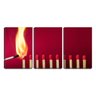 Quadro Decorativo 68x126 palitos de fósforos acesos - 1