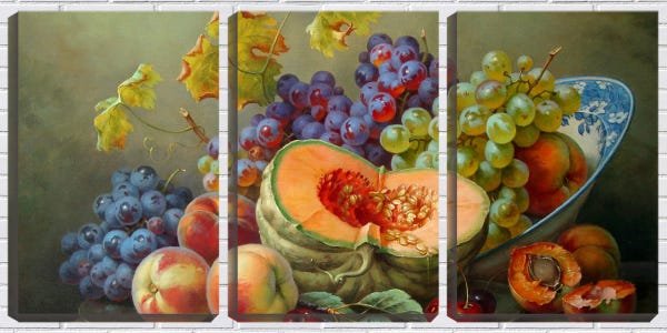 Quadro Decorativo 68x126 verduras natureza morta - 1