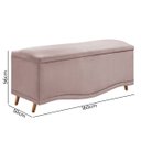 Ver imagem 4 de Calçadeira Sapateira Baú Holanda 1,60 Rosa - Shop Das Cabeceiras