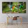 Quadro Decorativo 55x110 pássaros coloridos no tronco - 2