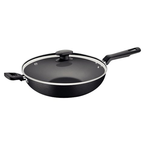 Wok Tramontina Loreto em Alumínio Antiaderente Starflon Max com Tampa de Vidro 28 cm 3,3 L Grafite 2