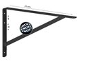 Ver imagem 1 de MFL 25 MÃO FRANCESA LEVE 20CM. Suporte em L (Mão Francesa) em aço carbono com 140x230mm. - Preto