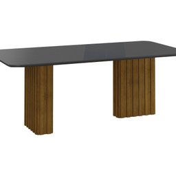 Mesa para Sala de Jantar com Tampo em Vidro - 1