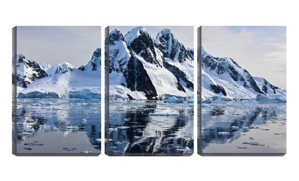 Quadro Decorativo 45x96 montanha de gelo ártico - 1
