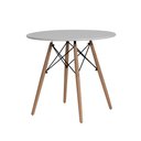 Ver imagem 4 de Conjunto Mesa Redonda Branca 70cm C/4 Cadeiras Preta