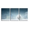 Quadro Decorativo 45x96 árvore coberta de neve - 1