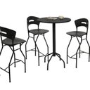 Ver imagem 2 de Mesa Redonda para Banquetas Café Office Preto