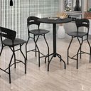 Ver imagem 1 de Mesa Redonda para Banquetas Café Office Preto