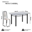 Ver imagem 3 de Conjunto Sala de Jantar com 4 Cadeiras Lívia Preto/Arabesco