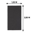 Ver imagem 3 de Tapete Jacquard Sala Antideslizante Casablanca 1,32x2,00 Metros Preto Casa Dona