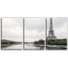 Quadro Decorativo 30x66 torre Eiffel vista do senna - 1